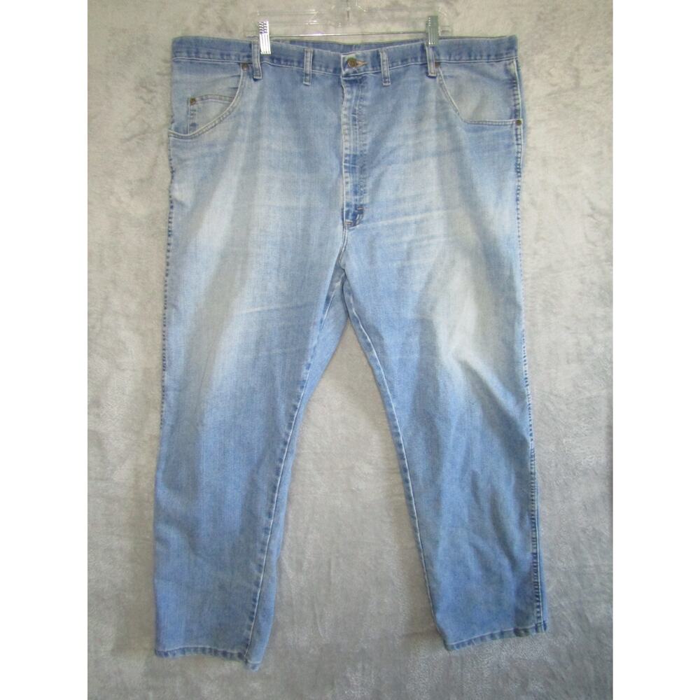 Wrangler Rugged Wear Men's Jeans 48x32 Light Wash Relaxed Fit Denim 5-Pocket